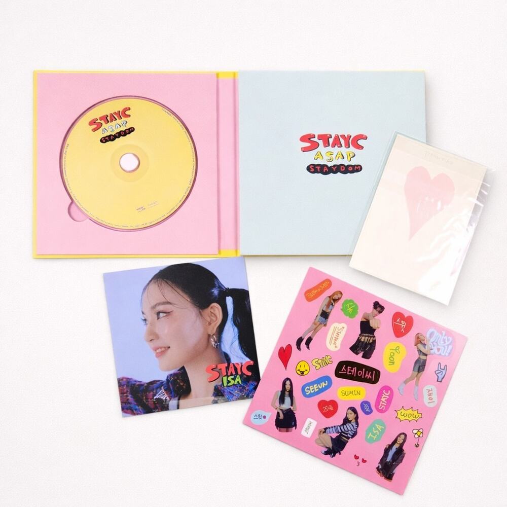 STAYC ASAP Staydom Album w/ ISA Photocard Complete K-Pop CD Photobook Stickers